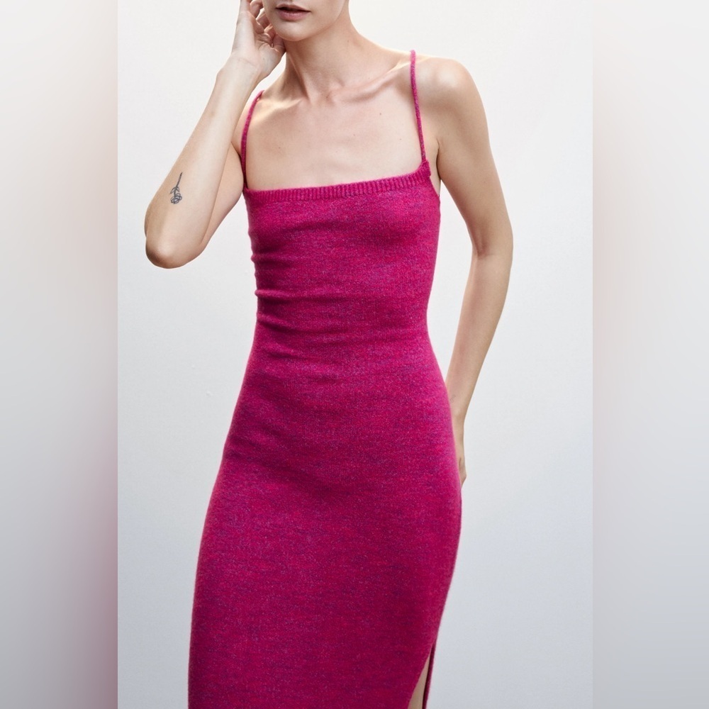 Mango knitted dress Fine knit fabric Elastic Long bodycon size small